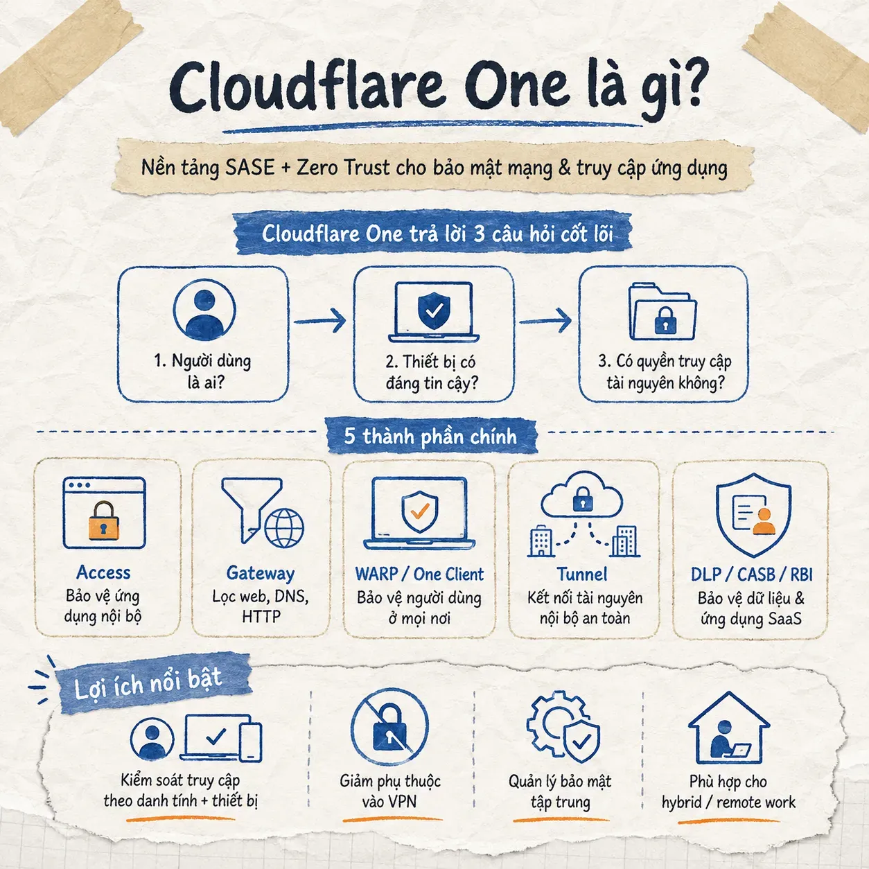 Cloudflare One là gì? Nền tảng SASE cho bảo mật mạng và truy cập ứng dụng