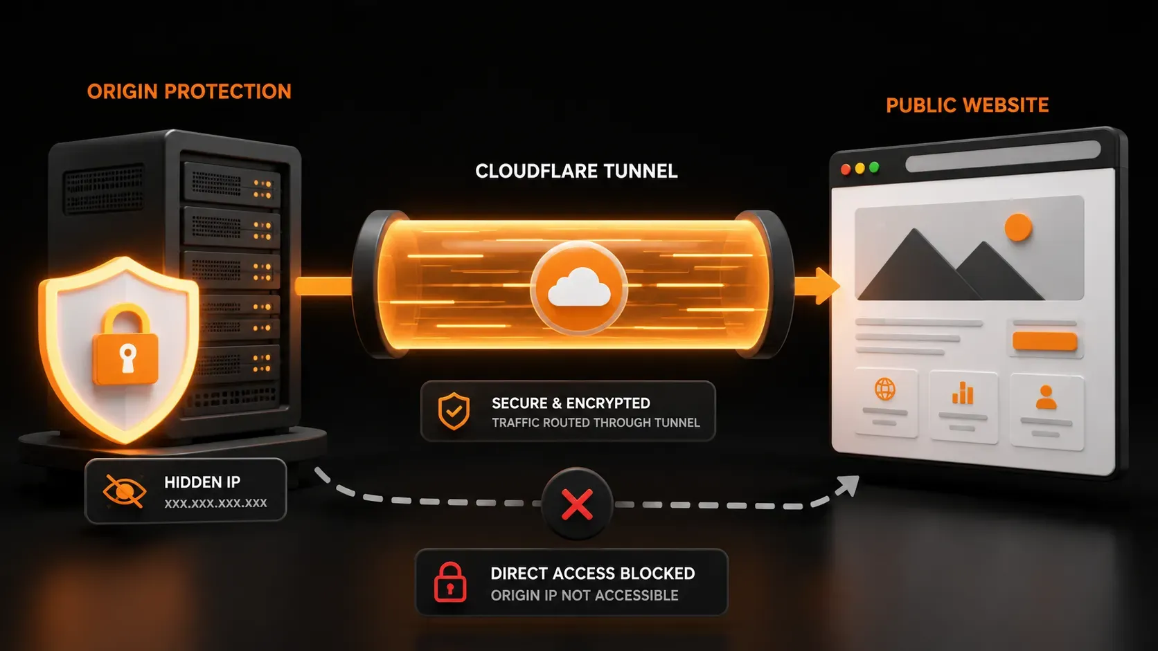 Cloudflare Tunnel cho website doanh nghiệp: Bảo vệ origin server và giảm rủi ro lộ IP