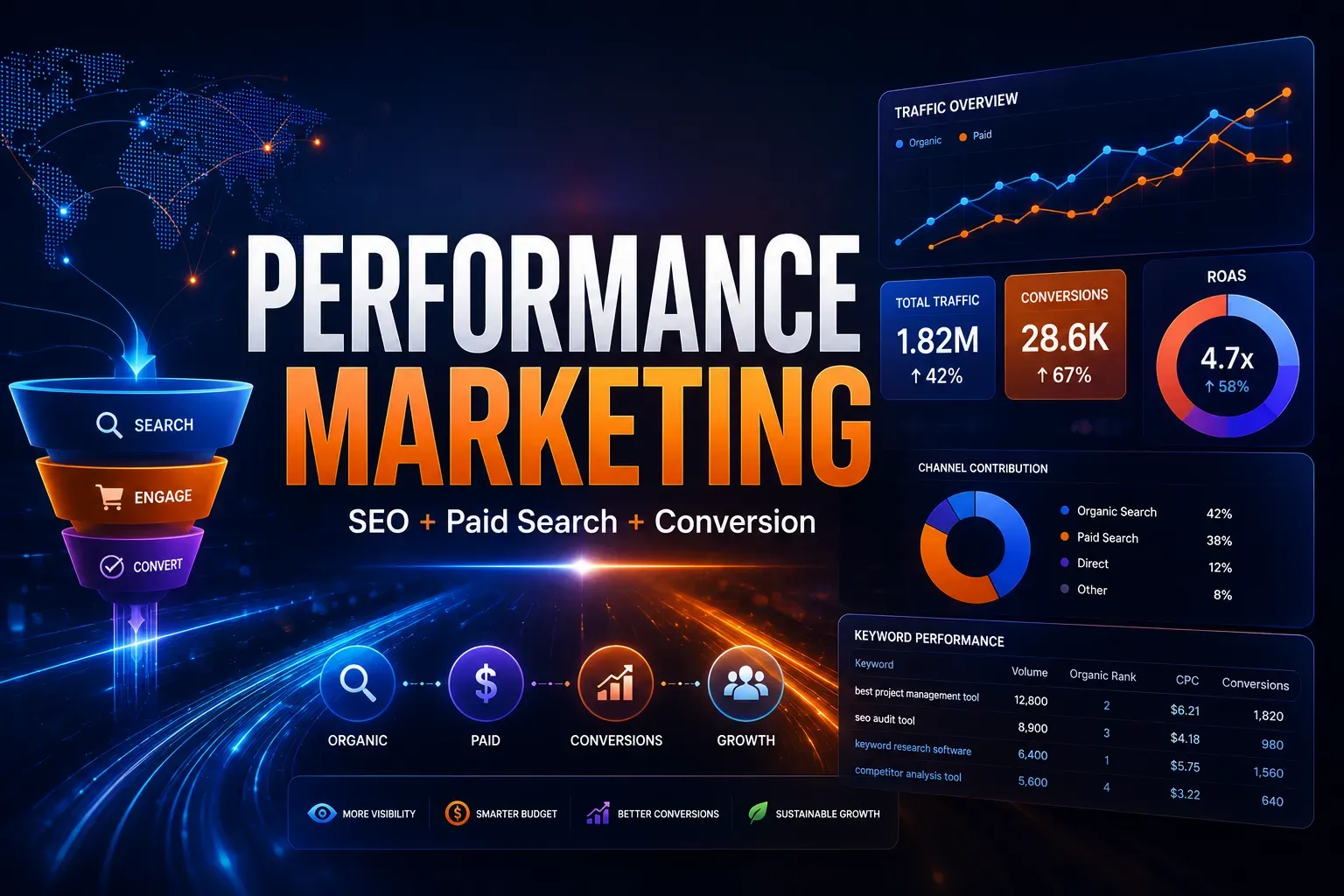 Semrush Enterprise cho Performance Marketing: Kết nối Organic Search với Paid Search và Conversion