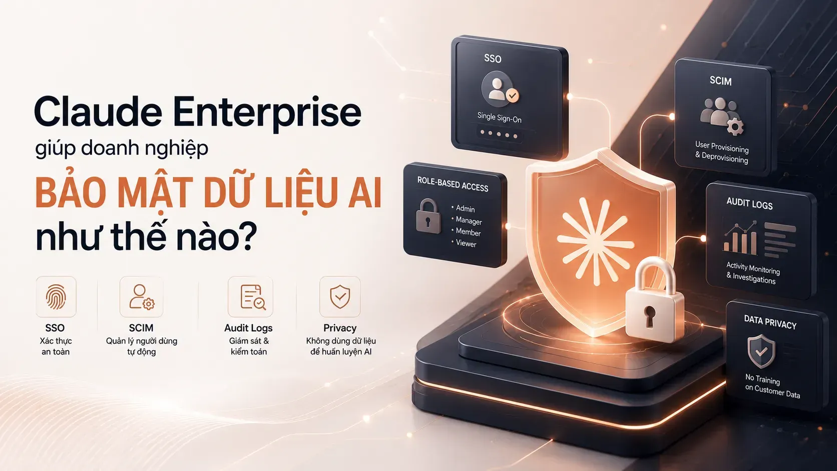 Claude Enterprise giúp doanh nghiệp bảo mật dữ liệu AI như thế nào?